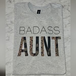 Aunt shirt bad auntie cheetah print cool popular trending cute